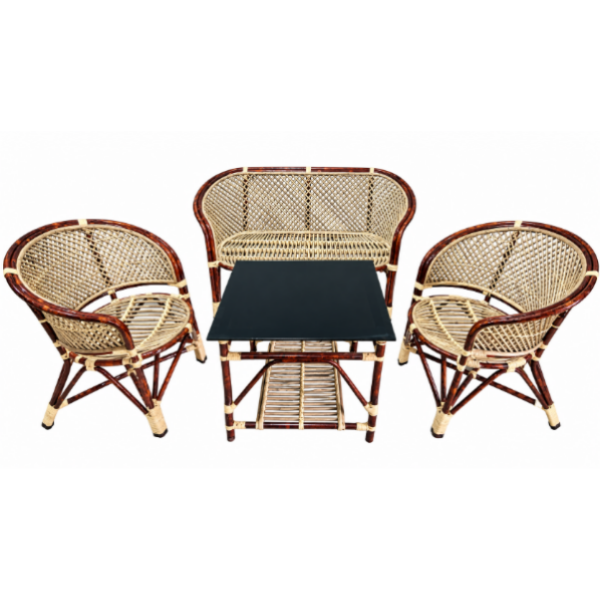 Rattan Sofa set with Square Teepa
