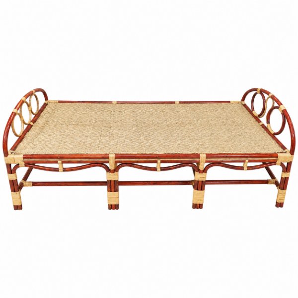 Single bed made of rattan