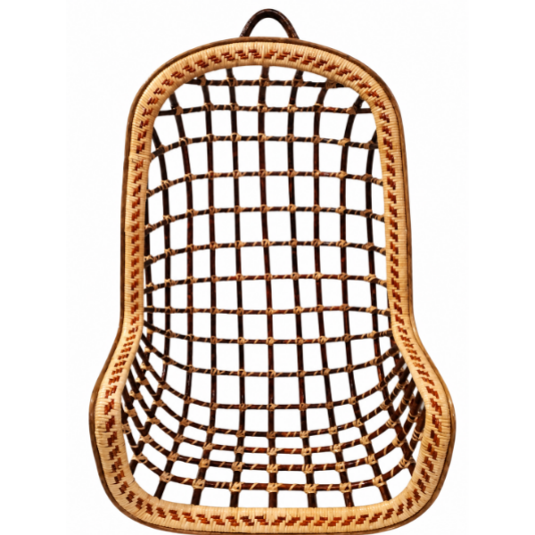 Tall curved Rattan hanging Swing
